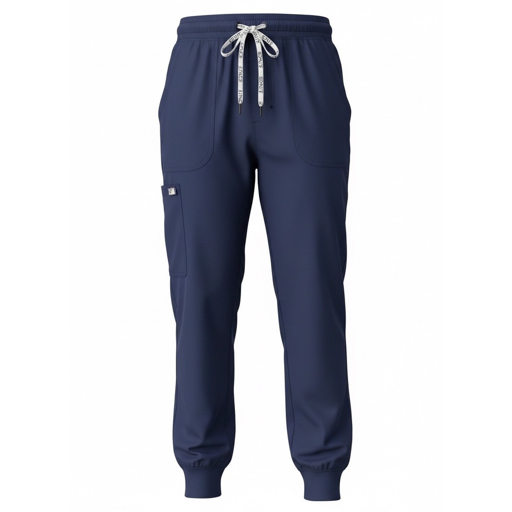 Med Couture Touch Performance Jogger Scrub Pants Navy Blue Women Small